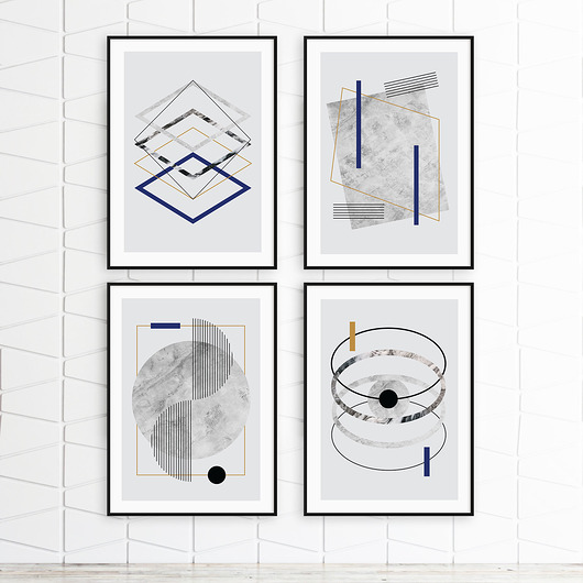MARINE - seria plakatów abstrakcyjnych PLAKATY GEOMETRYCZNE