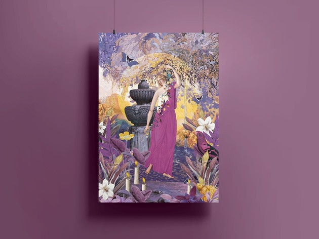 grafiki i ilustracje Plakat - kolaż - The Magic Forest - A4