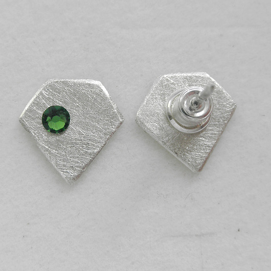 Kolczyki srebrne DIAMENT  Katarzyna Kaminska ART