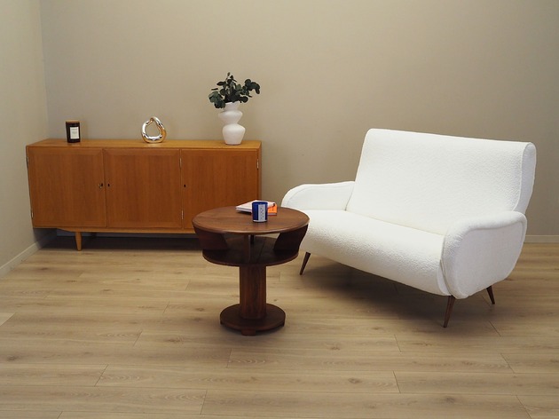 sofy i szezlongi Sofa biała, włoski design, lata 70, produkcja: Włochy