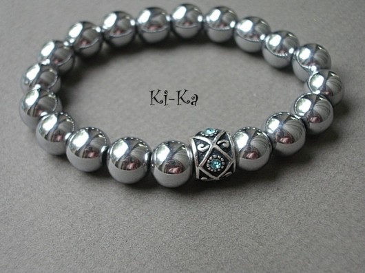 Blue and grey 3 - bransoletka KiKa pracownia