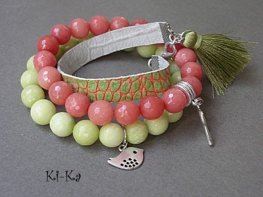 Yellow, orange and green set - bransoletki KiKa pracownia