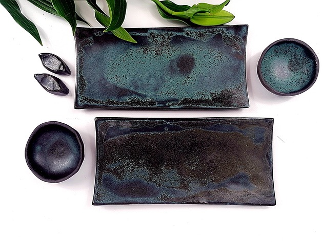 patery i talerze Zestaw talerzy ceramicznych - sushi