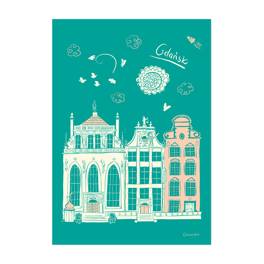 plakaty Plakat A4 Gdańsk Kamieniczki