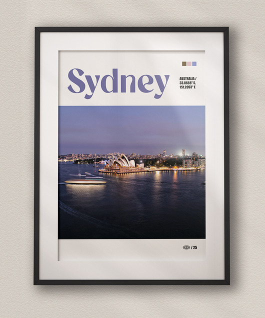 plakaty Minimalistyczny plakat Sydney Australia