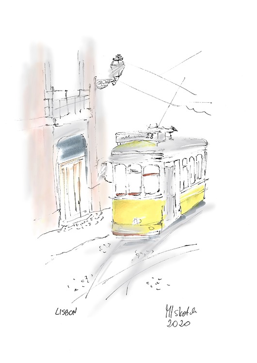 plakaty Plakat  Lisbon tram 28