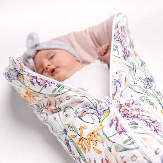 śpiwory i rożki niemowlęce rożek niemowlęcy na zamek łąka kwietna