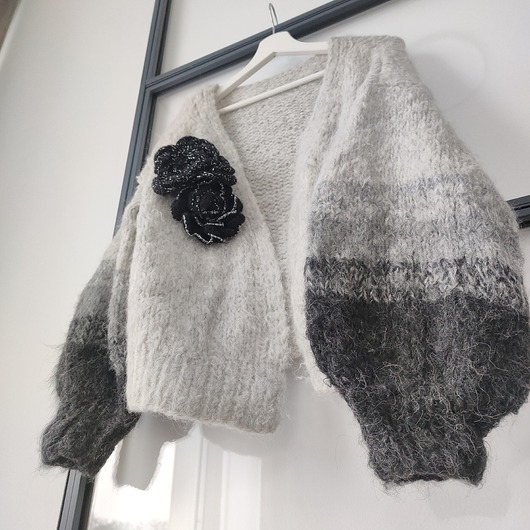 swetry damskie  Sweter alpaka merino BLACK ROSE