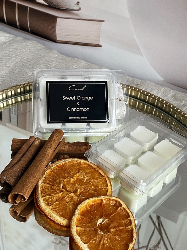 świeczniki i świece Sweet Orange & Cinnamon- wosk sojowy do kominka 66g (wybierz zapach)