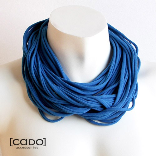 Zamotka Dzianinowy Naszyjnik BLUE CADOaccessories