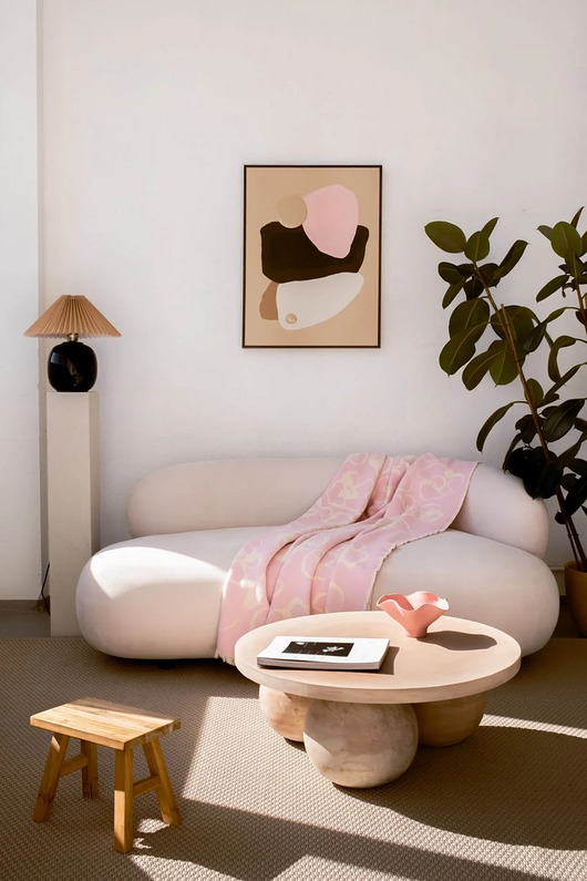 koce i narzuty FLORA w kolorze różowym