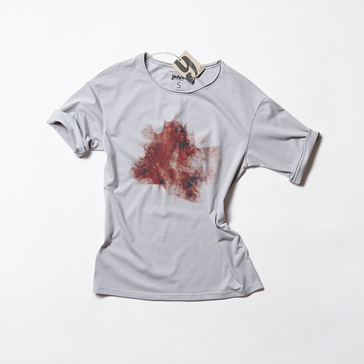 RED LEAF koszulka szara oversize YURCOV