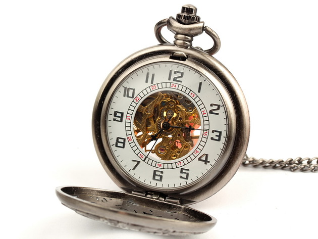 zegarki na łańcuszku Ażur II (silver) - Drobiny Czasu - zegarek mechaniczny