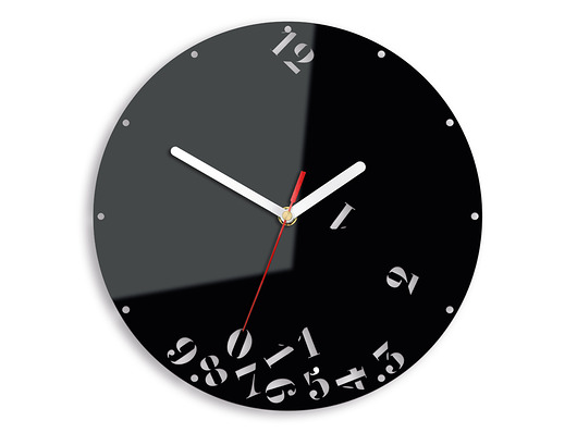 Zegar ścienny Spadające cyfry  ModernClock