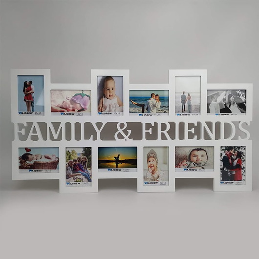 ramki na zdjęcia Multirama ramka na zdjęcia z napisem  Family & Friends 12 zdjęć