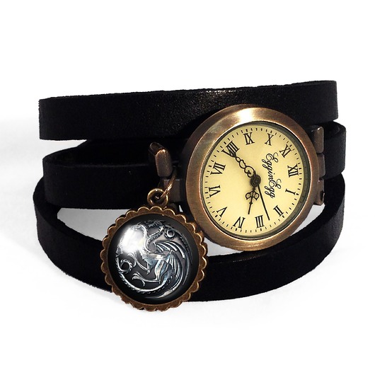 zegarki unisex Zegarek skórzany Targaryen gra o tron - 0240