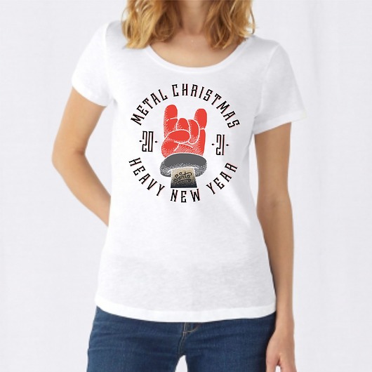 t-shirt damskie Koszulka  z nadrukiem Metal Christmas