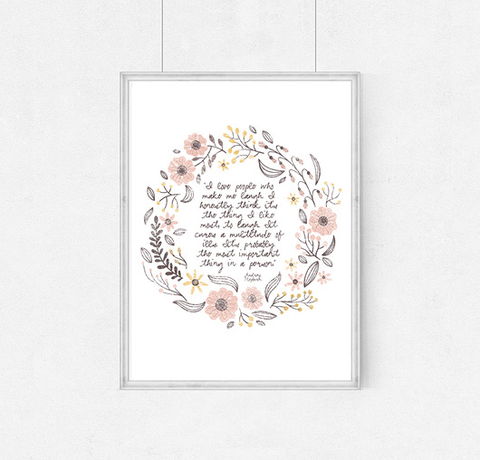 PLAKAT Audrey Hepburn  QUOTE..A3 wejustlikeprints