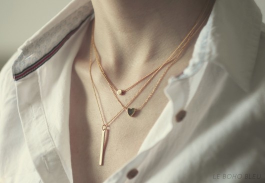 16k Gold Plated Heart Necklace Le Boho Bleu