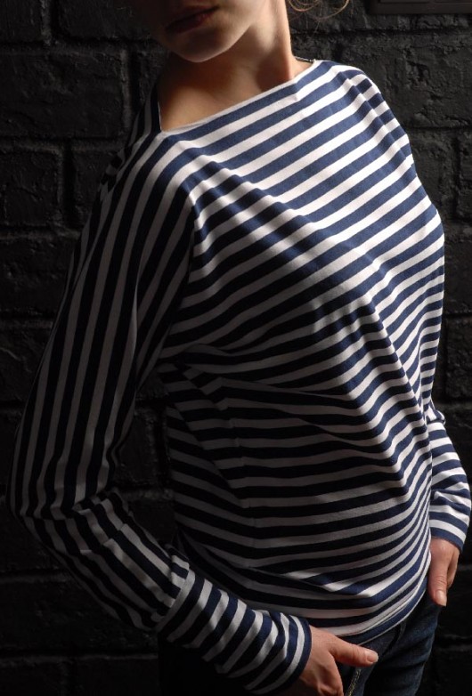 bluzka kimono w marynarksie paski midav