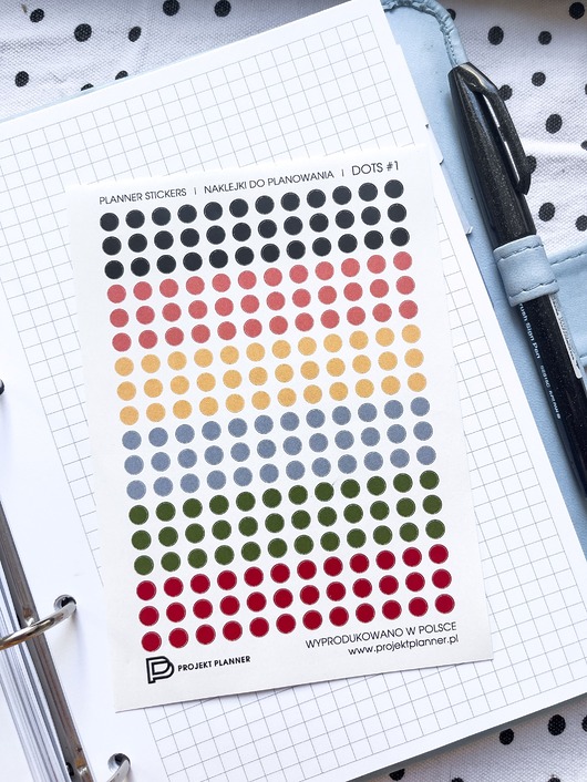 naklejki i wlepy Naklejki do planowania PLANNER STICKERS DOTS #1