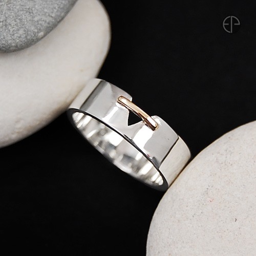 Vi - srebro 925 i zloto 585 - rozm. 9 zamówienie MAREMI Jewelry