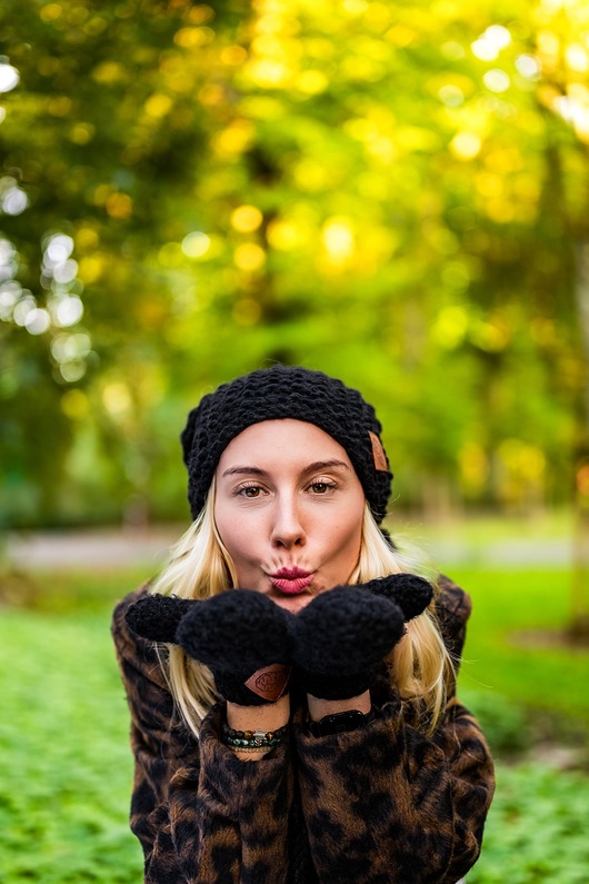 rękawiczki damskie Rękawiczki MERINO Czarne