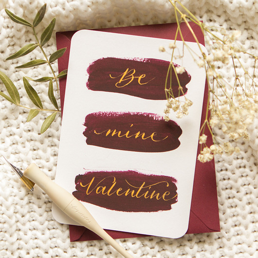 kartki scrapbooking Kartka Walentynkowa "Maroon Love" VALENTINE