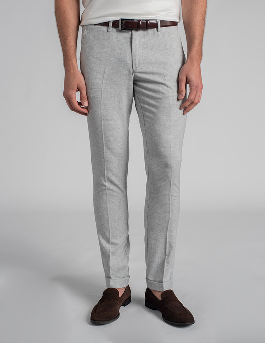 spodnie męskie Spodnie olivadi beżowy slim fit