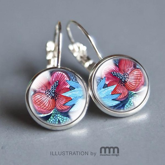 HIBISKUS kolczyki muamua design