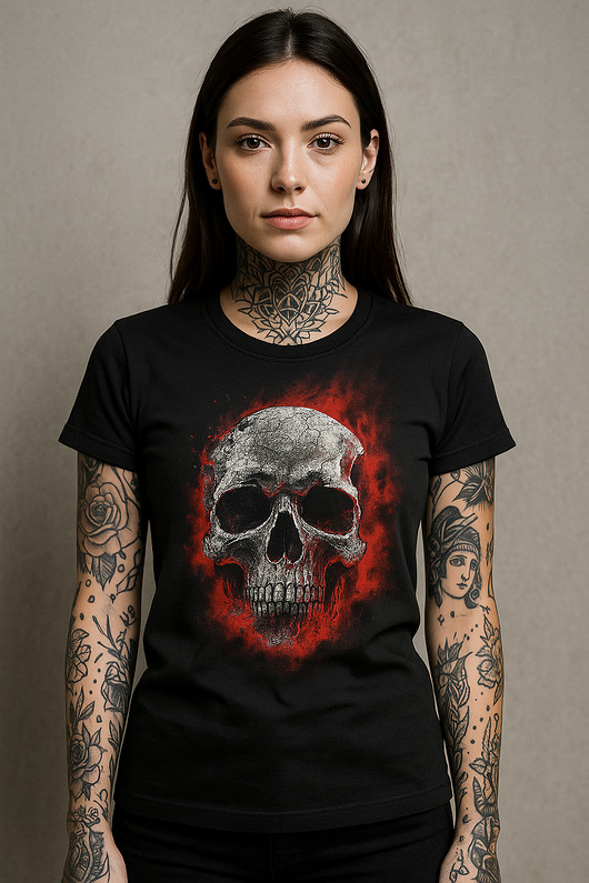 t-shirt damskie T-shirt damski UNDERWORLD Crimson Skull