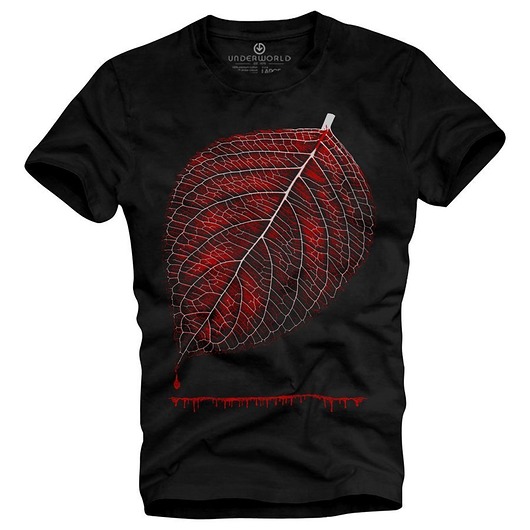 t-shirty męskie T-shirt męski UNDERWORLD Leaf czarny