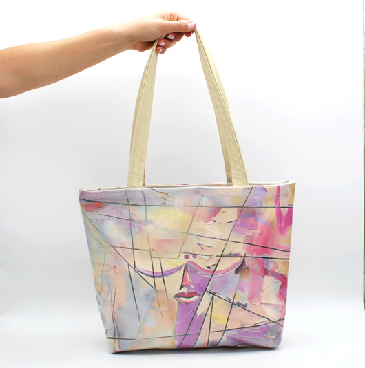 torby na ramię Torba Face PUGA beż Shopper