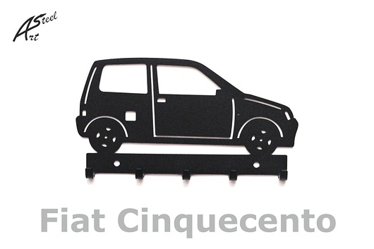 Fiat Cinquecento wieszak na klucze prezent ArtSteel