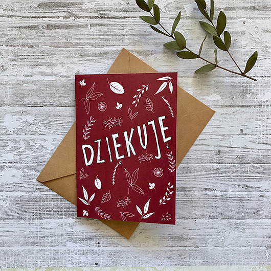 Kartka Dziękuję Gosia Sendlewska