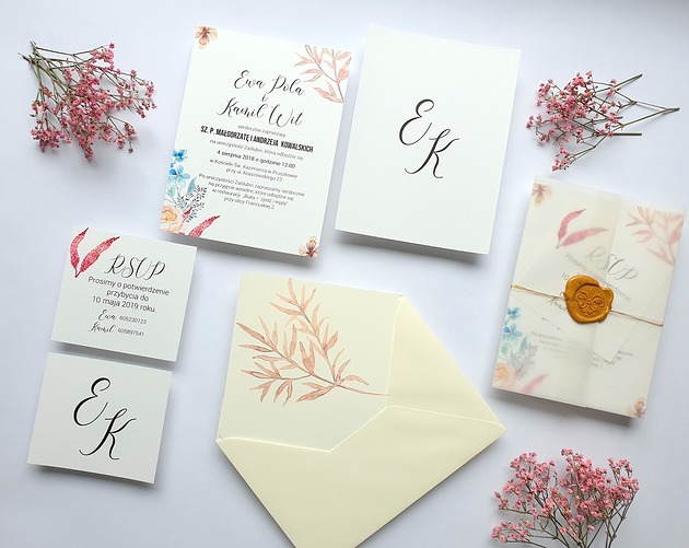 Zaproszenia ślubne Seria Boho FD2 FarrowDesign