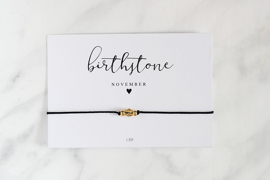 bransoletki na sznurku LISTOPAD - NOVEMBER Birthstone Bracelet