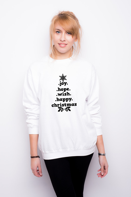 Bluza damska biała - choinka AllbagAllprints