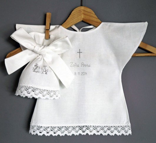 szatki, ubranie na chrzest Komplet do chrztu szatka + okapnik