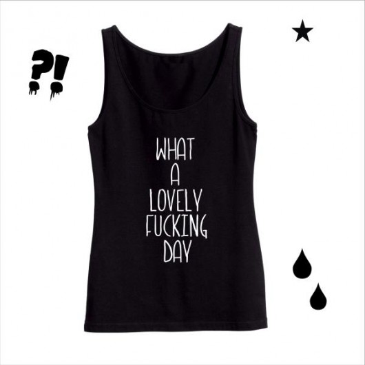 Lovely Day!_black version-T-shirt Oh La La
