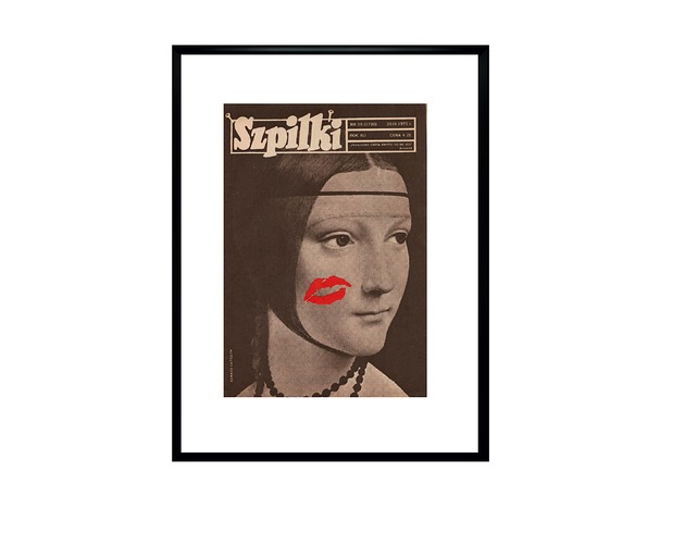 grafiki i ilustracje Oprawiona okładka czasopisma SZPILKI z 1975 r, aut. Edward Lutczyn