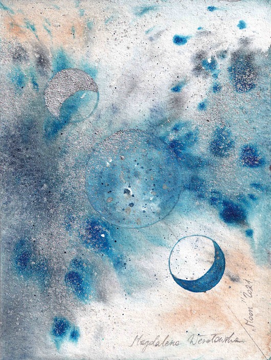 grafiki i ilustracje Plakat Fazy Księżyca - Silver Moon 2