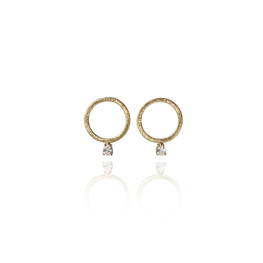 Nowoczesne minimalistyczne kolczyki koła KOS jewellery