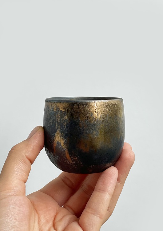 kubki Czarka RUSTY GOLD grafit 90 ml