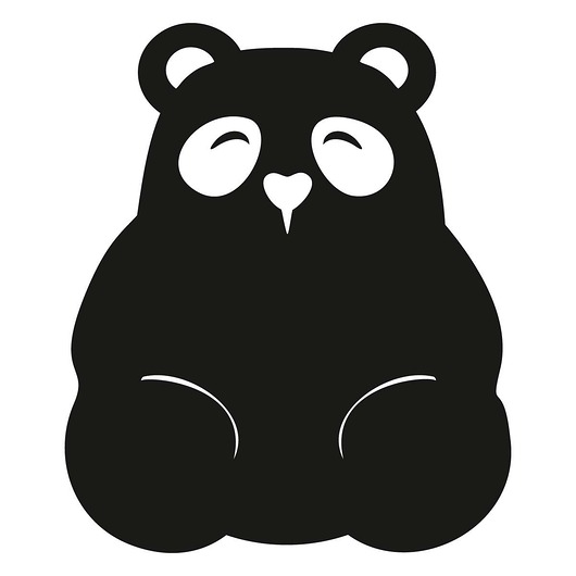 naklejki ścienne do pokoju dziecka Naklejka tablicowa Panda 80x95cm