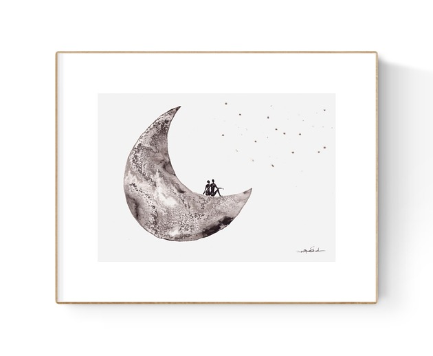 obrazy Grafika 21X30 malowana ręcznie na papierze