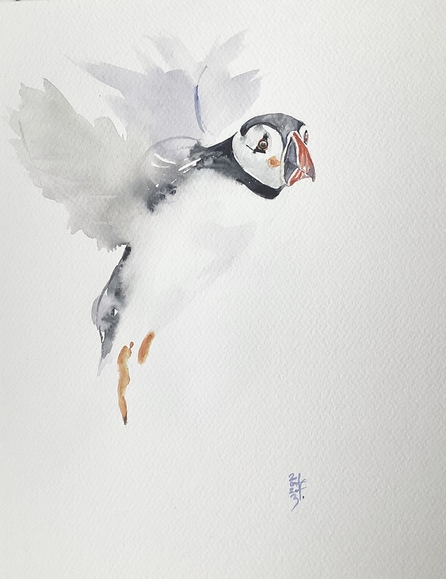 obrazy Oryginalna akwarela. Maskonur