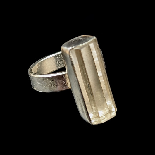 pierścionki srebrne Pierścionek kryształ górski