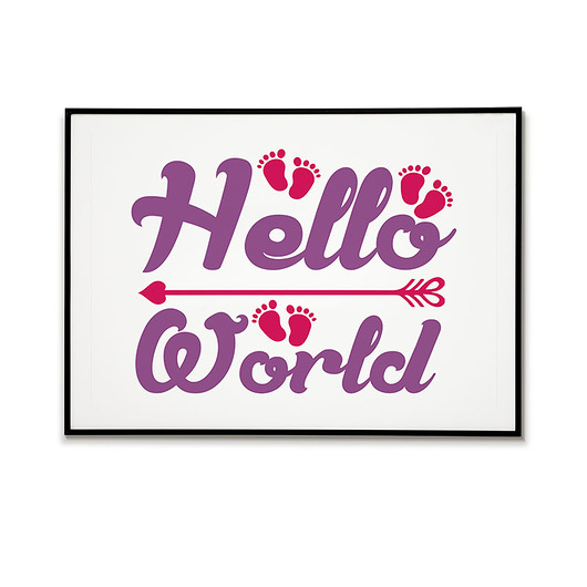 plakaty Plakat Hello World nowy członek rodziny