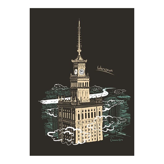 plakaty Plakat Warszawa Pałac Kultury i Nauki